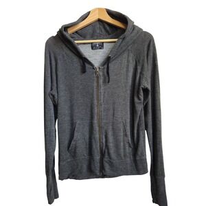 Bird & Vine Los Angeles Lightning‎ Bolt Zip Hoodie Thumbhole XS Activewear Yoga